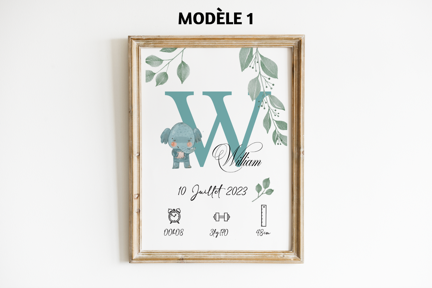 Affiche naissance personnalisée
