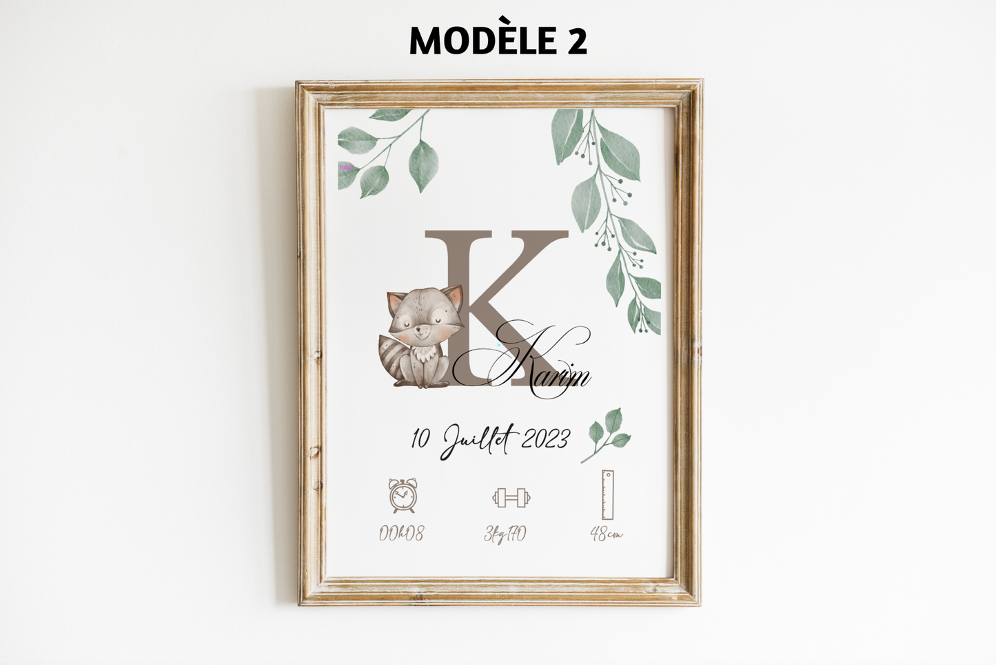 Affiche naissance personnalisée