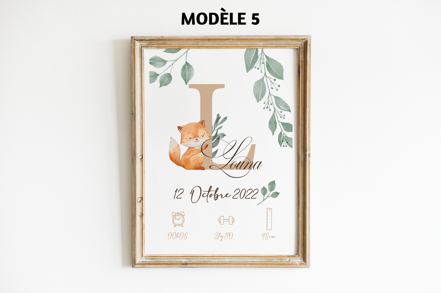 Affiche naissance personnalisée