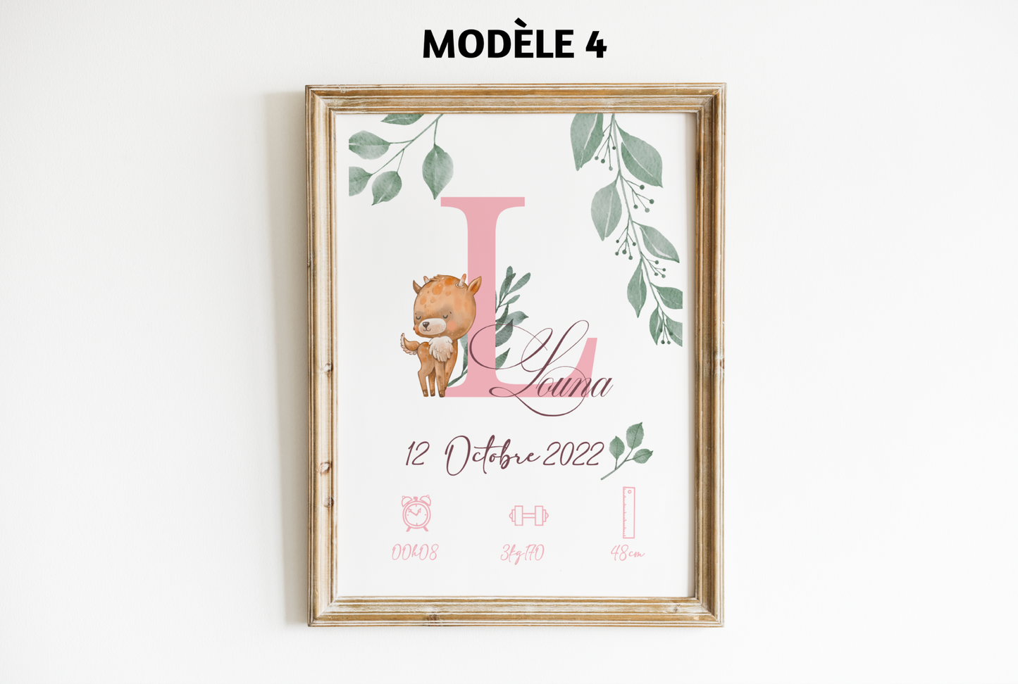 Affiche naissance personnalisée