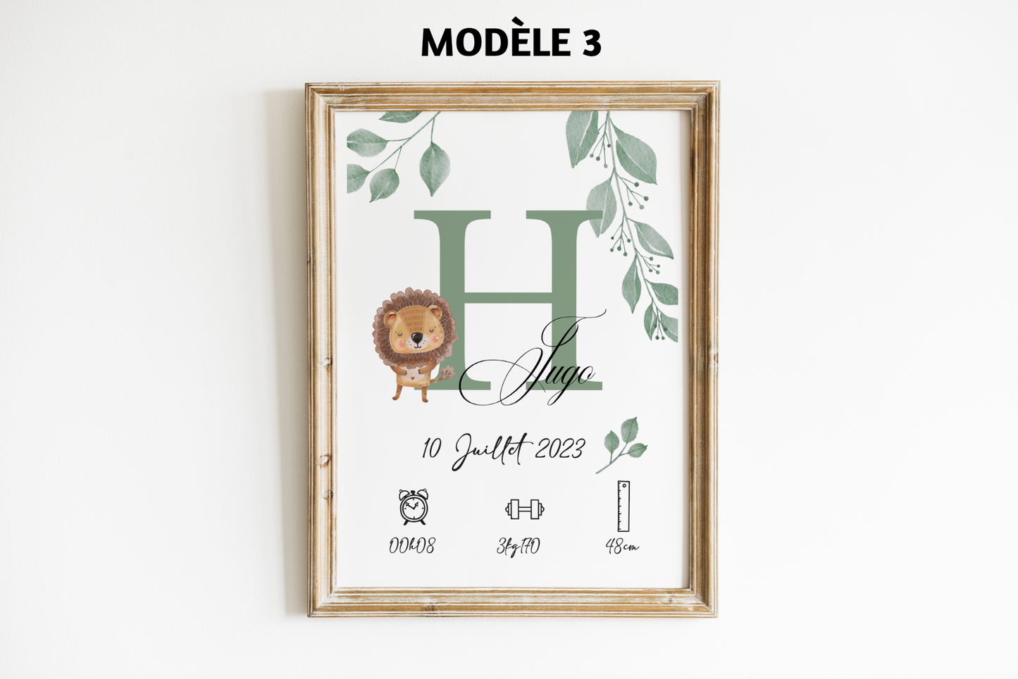 Affiche naissance personnalisée