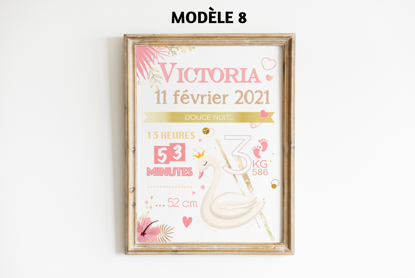 Affiche naissance personnalisée