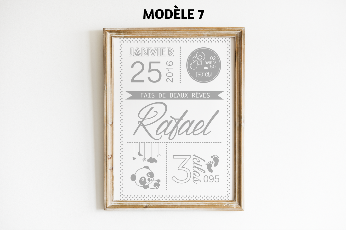 Affiche naissance personnalisée