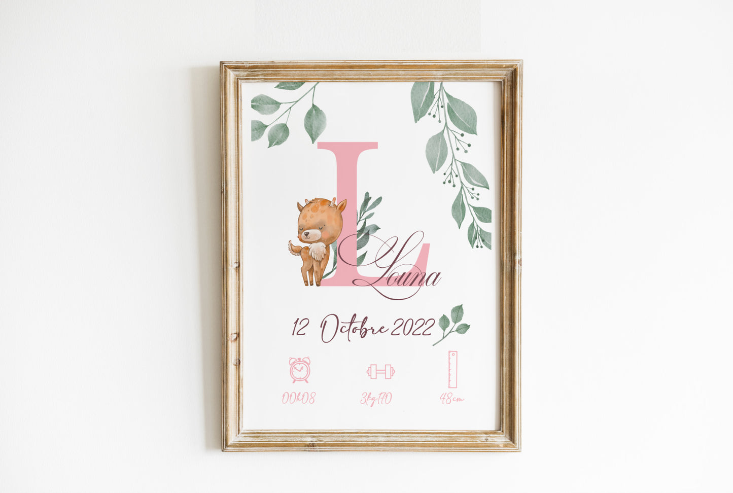 Affiche naissance personnalisée