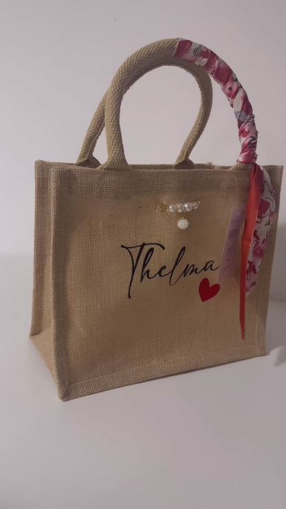 Sac en toile de jute version femme